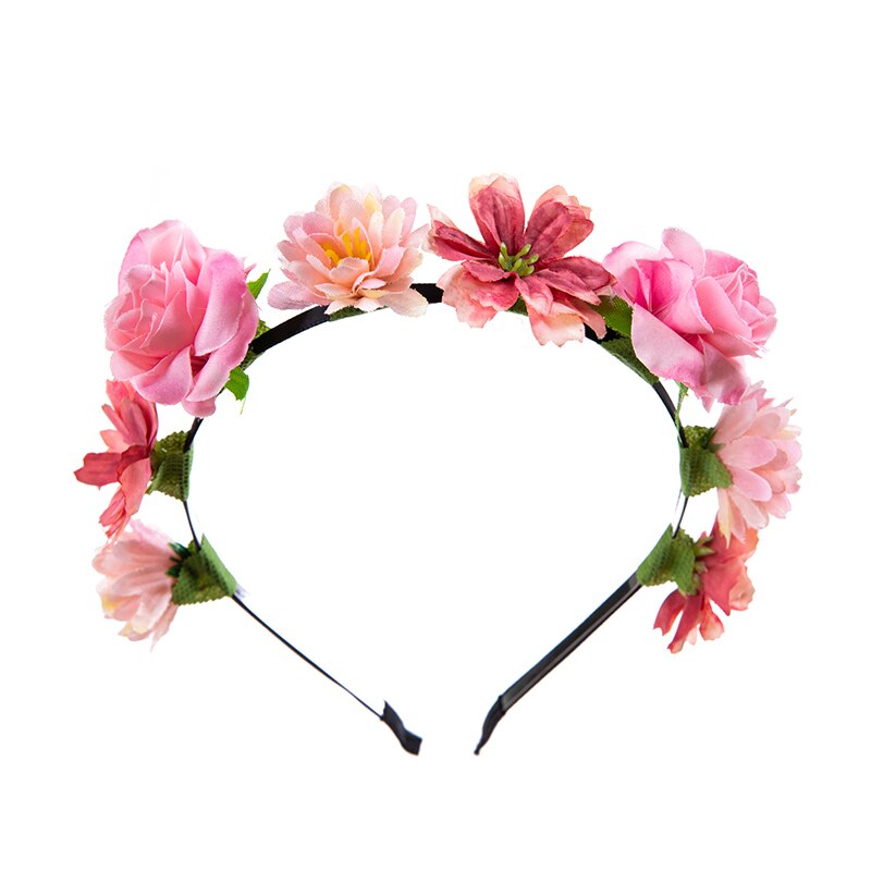 Balleenshiny Baby Meisjes Kroon Bloem Krans Haarband Kids Bridal Bloemen Hoofdband Vrouwen Hoofddeksels Accessoires Voor Bruidsmeisje Tiara: T2