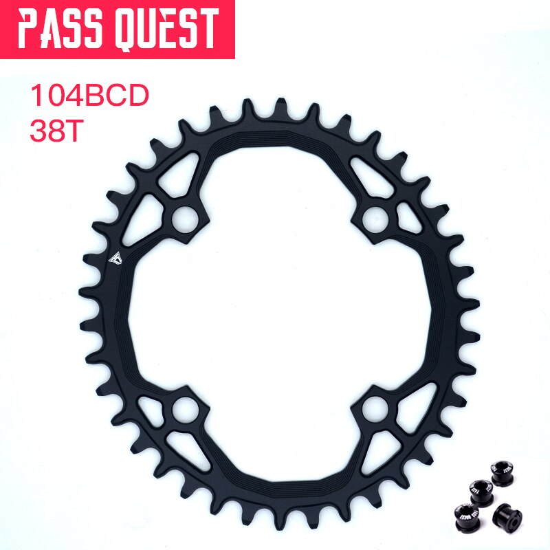 Pass quest mtb 104 bcd oval smal bred kedjeband mountainbike kedjehjul 34t 36t 38t 40t 42t 44t 46t 48t kedjehjul: 38t