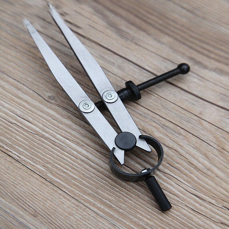 Carbon steel Scriber Divider Wheel Compass Leather Stitch Hole Distance Measure Compass Leather Divider Tool