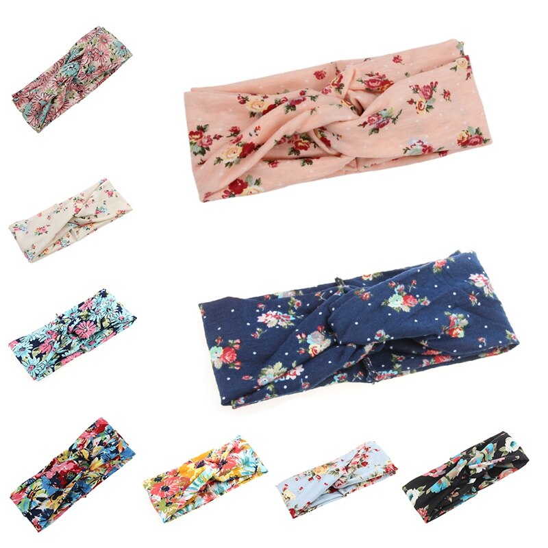 Vrouwen Sport Brede Bloemen Sport Haarband Vrouwelijke Volwassen Mode Casual Elastische Hoofdband Hoofdband Gewikkeld Haar Accessoires