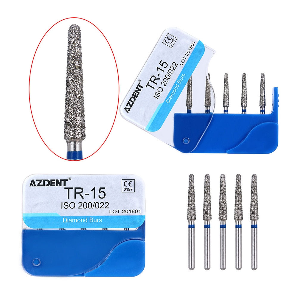 100pcs/20Boxes Dental Diamond Burs Drill Dental Burs Dia-burs for High Speed Handpiecess Medium FG 1.6M Dentist