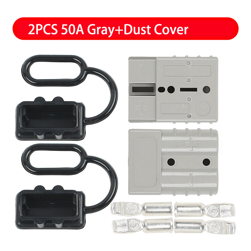 2 Stuks Voor Anderson 50A 120A 175A 350A 600V Plug Kabel Terminal Batterij Power Connector Kit Quick Plug batterij Opladen Connector: MULTI