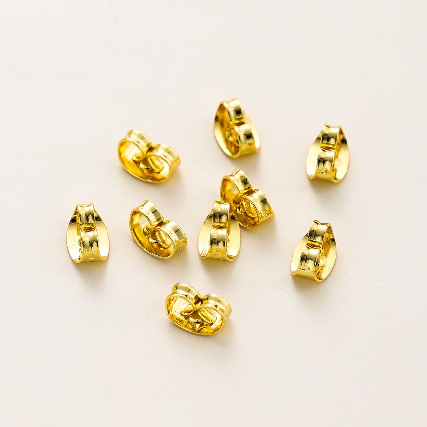 50pcs 14K/18K Gold Plated Small Size Earing Back Stopper Butterfly Earing Plug For DIY Jewelry Making Earing Pendant Finding