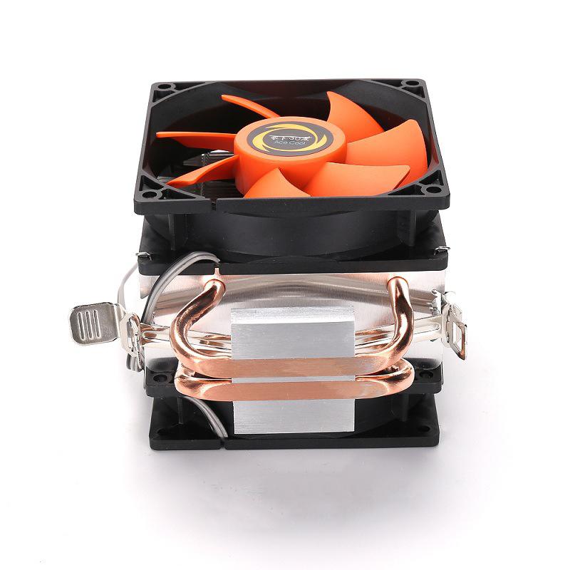 HobbyLane Double CPU Cooler Fan Air Cooling Double Copper Tube Strong Geat Dissipation Multiplatform Computer Host Radiator d29: Default Title