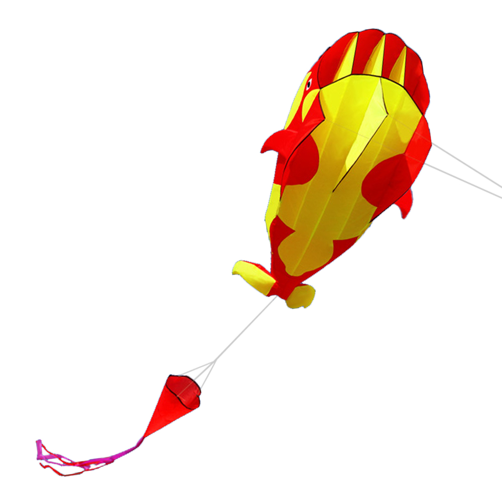 3D Kite Huge Frameless Soft Parafoil Giant Whale Flying Kite Outdoor Beach Fun Sports 3D large whale kite for Kids