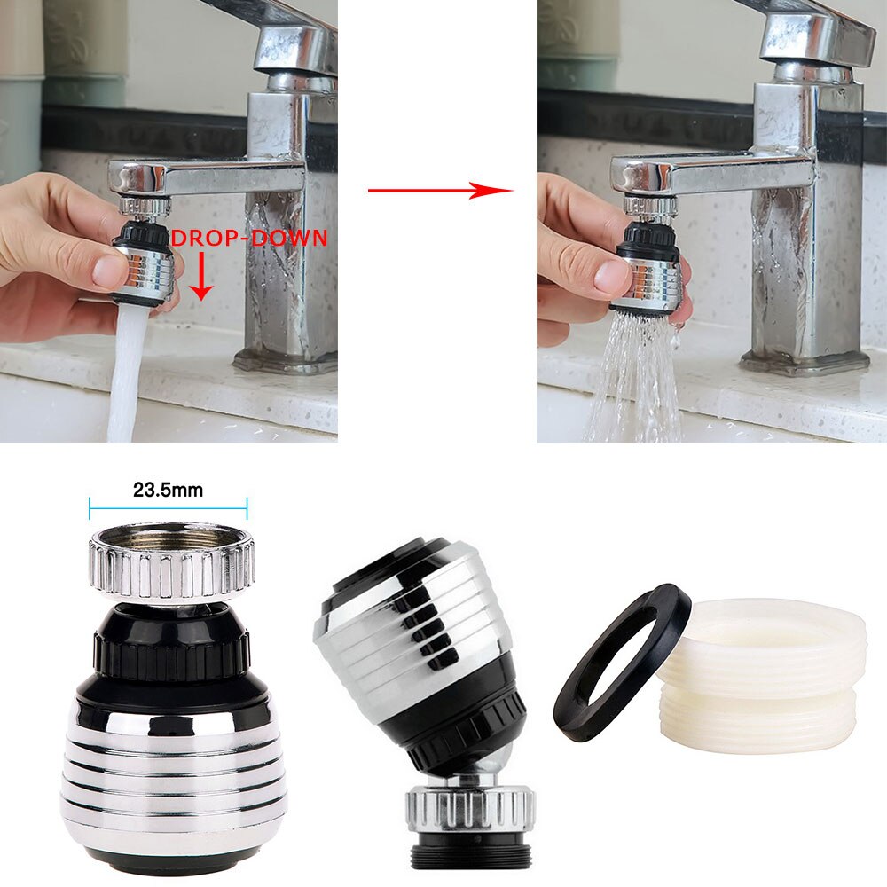 Anpro 360 Graden Swivel Keukenkraan Beluchter Verstelbare Dual Mode Sproeier Filter Diffuser Waterbesparende Nozzle Kraan Connector