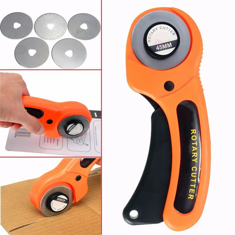 Leather craft 45mm Rotary Cutter Leather Cutting Tool Leather Craft Fabric Circular Blade Knife DIY Patchwork Sewing Quilting