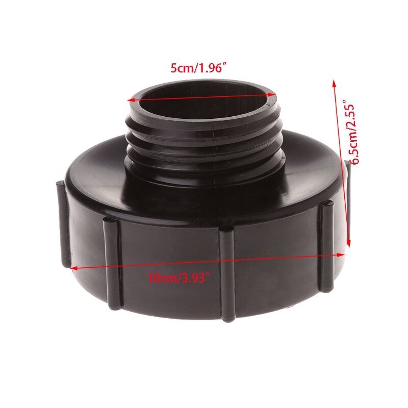 IBC Tote Tank Food Grade Drain Adapter 3.94" Coarse Thread To 1.97" Hose Faucet Valve