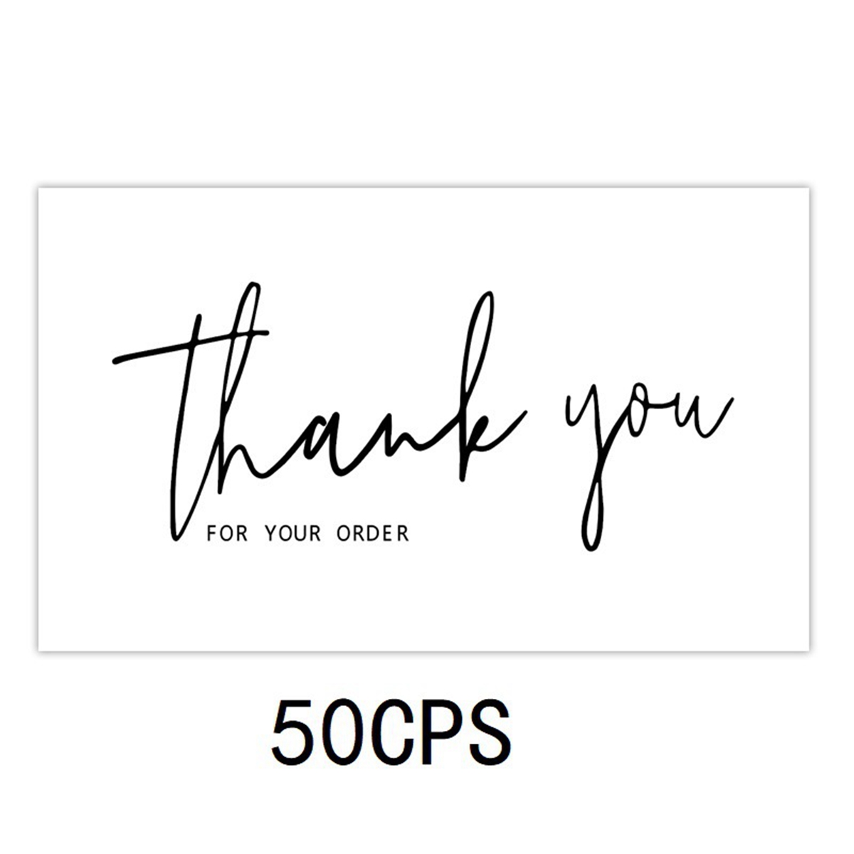 50 stuks bedankkaartjes voor uw steun, kleine klantwaarderingkaartjes voor winkels, online retailers en kantoorartikelen.: Geel