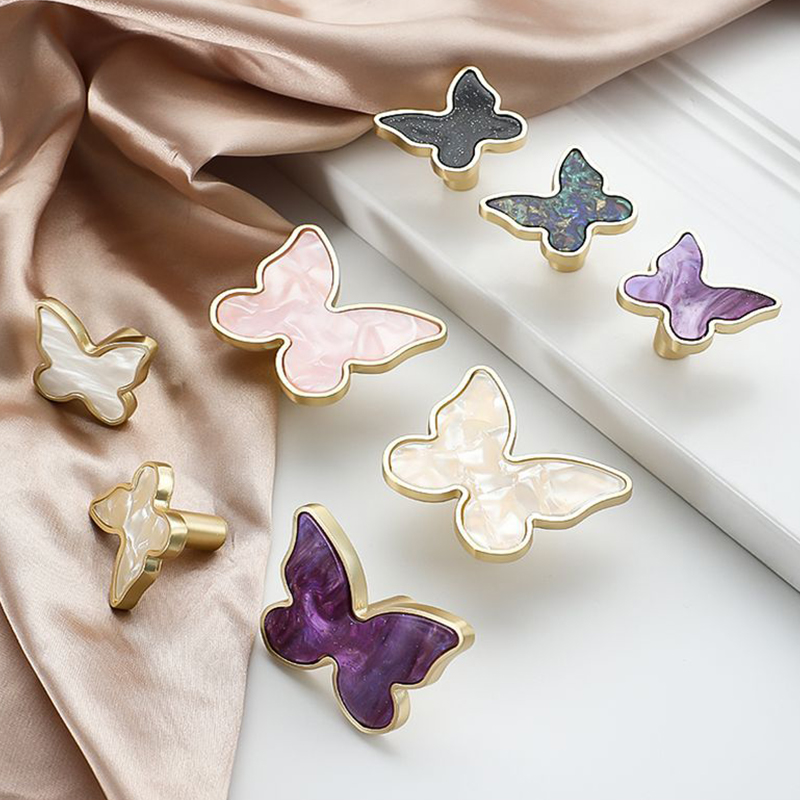 Manijas para cajones, muebles de armario, manijas de cocina para perilla de gabinete, puerta, cajón, muebles, manija en forma de mariposa