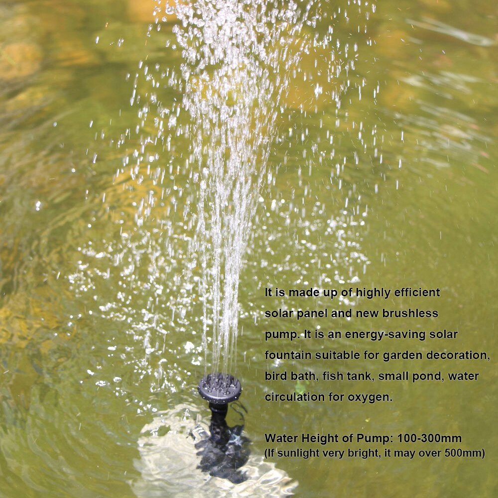 7v 7V 1.5W Solar Water Pomp Fontein Tuin Drijvende Pl... – Grandado