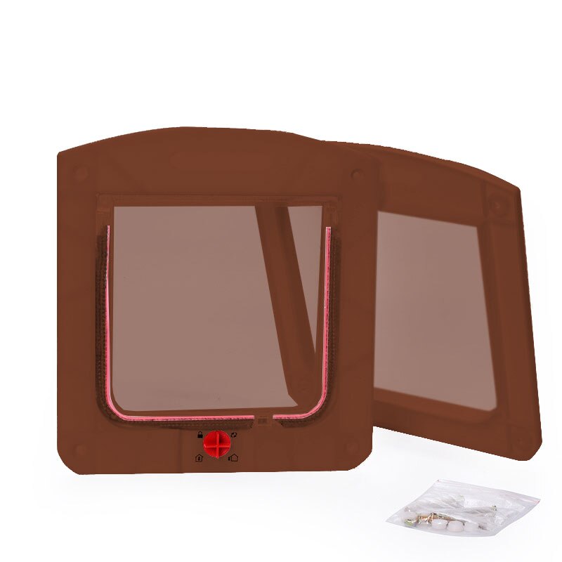 Huisdier Deur Openingen Indoor/Outdoor Honden/Katten Voor Huisdieren Veilig Wit/Koffie PP Plastic: coffee color