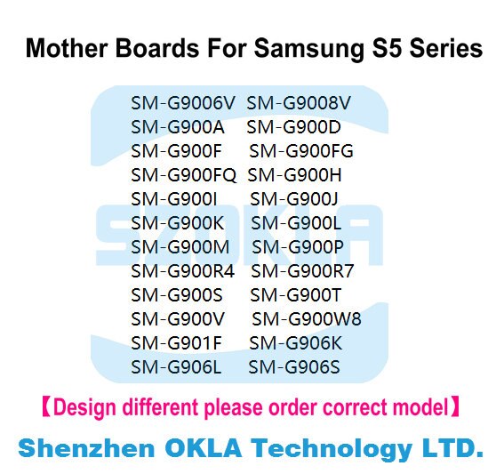 Placa base de repuesto para Samsung Galaxy S5 SM G900F G900I G900M G900V, placa base original usada, 2 GB de RAM y 16GB de ROM, 1 unidad