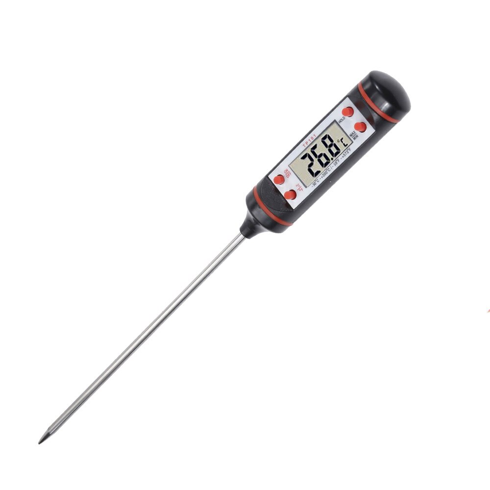 Vastar oppgradert kjøkken digitalt mattermometer kjøttkake godteri stek mat bbq spisestue temperatur husholdnings koketermometer: Svart