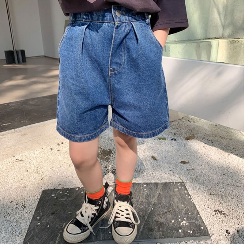 2022 new arrival Loose Denim Short simple designer wear pant for children 5-36: 130 cm