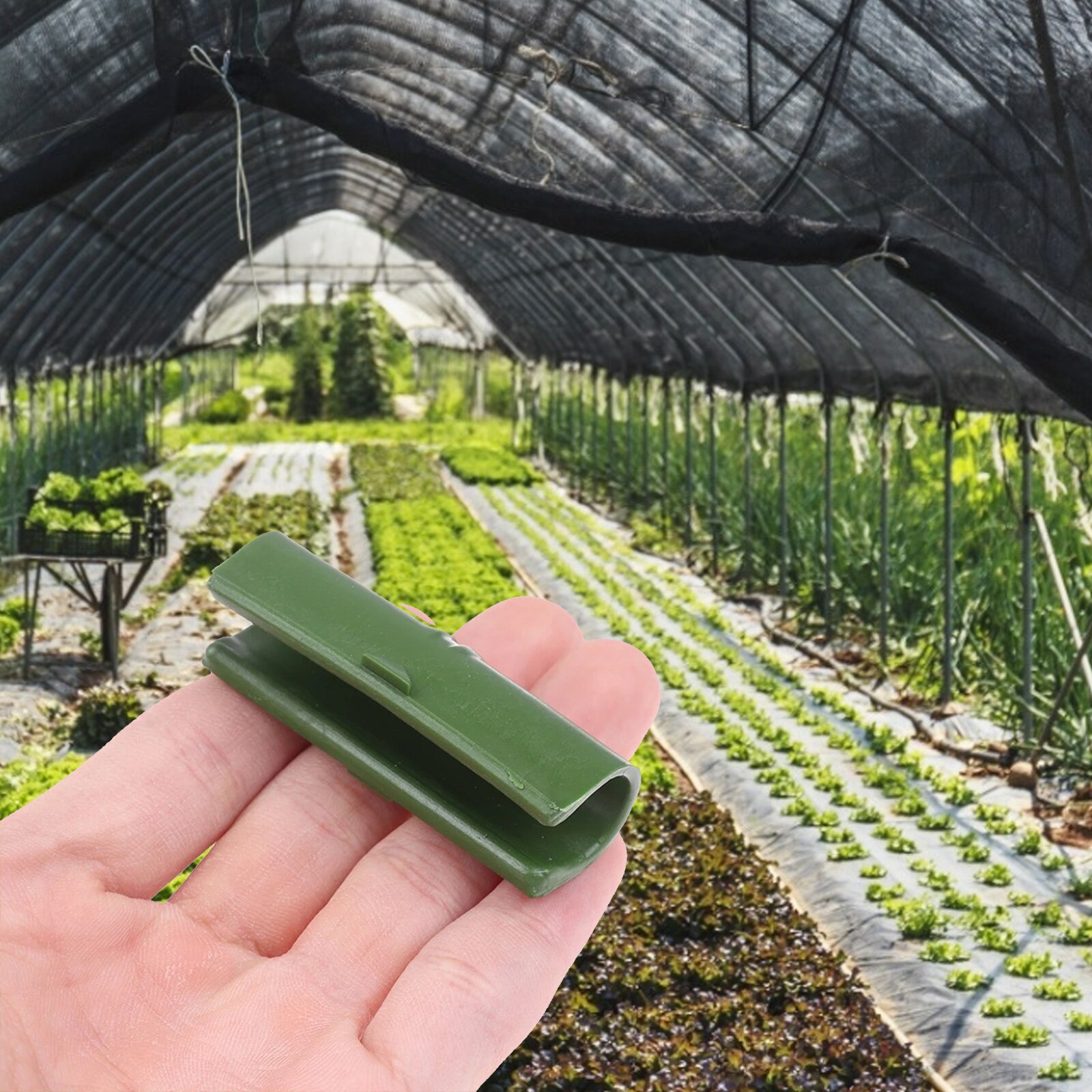 50Pcs Kas Frame Buis Film Klem Tuin Shading Mesh Accessoires Plastic Film Vaste Fittings Tuin Film Klem Gereedschap