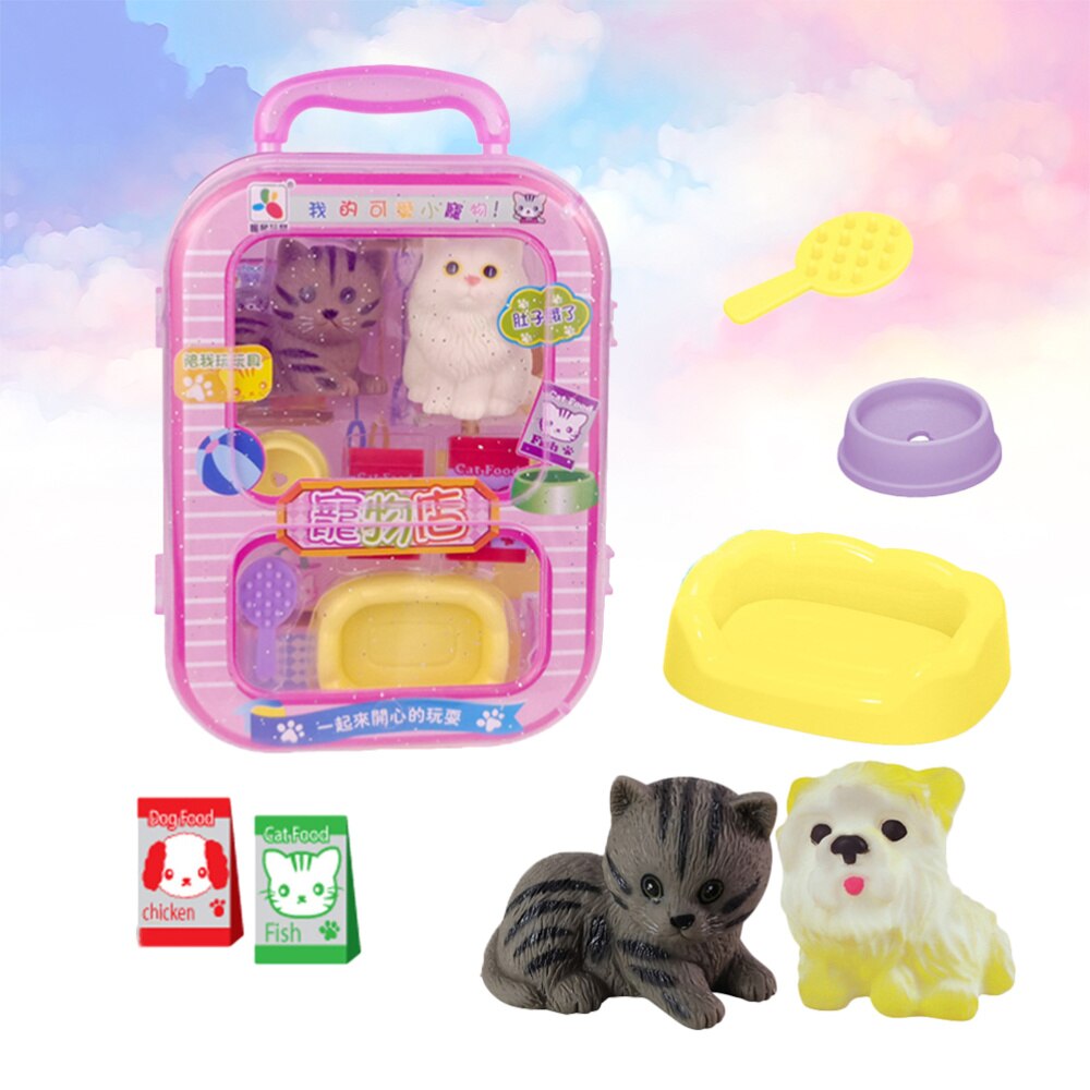 1 Set/8 Pcs Simulatie Huisdier Voeden Pretend Play Speelgoed Grappige Rollenspel Speelgoed Spelen Huis Speelgoed (Willekeurige stijl)
