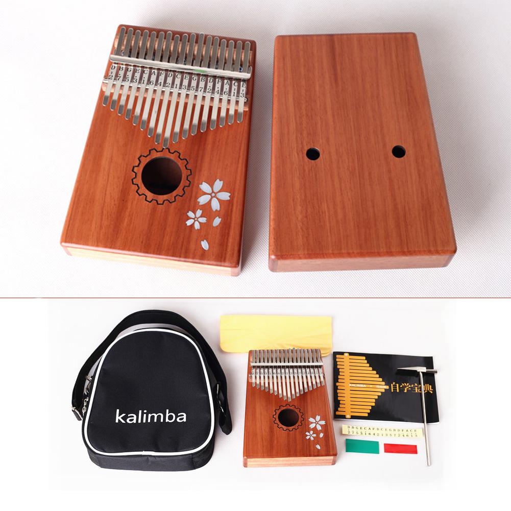 GECKO 17 Toetsen Kalimba Mbira Afrikaanse Mahonie Vinger Duim Piano Houten Toetsenbord Percussie Muziekinstrument K-T17M