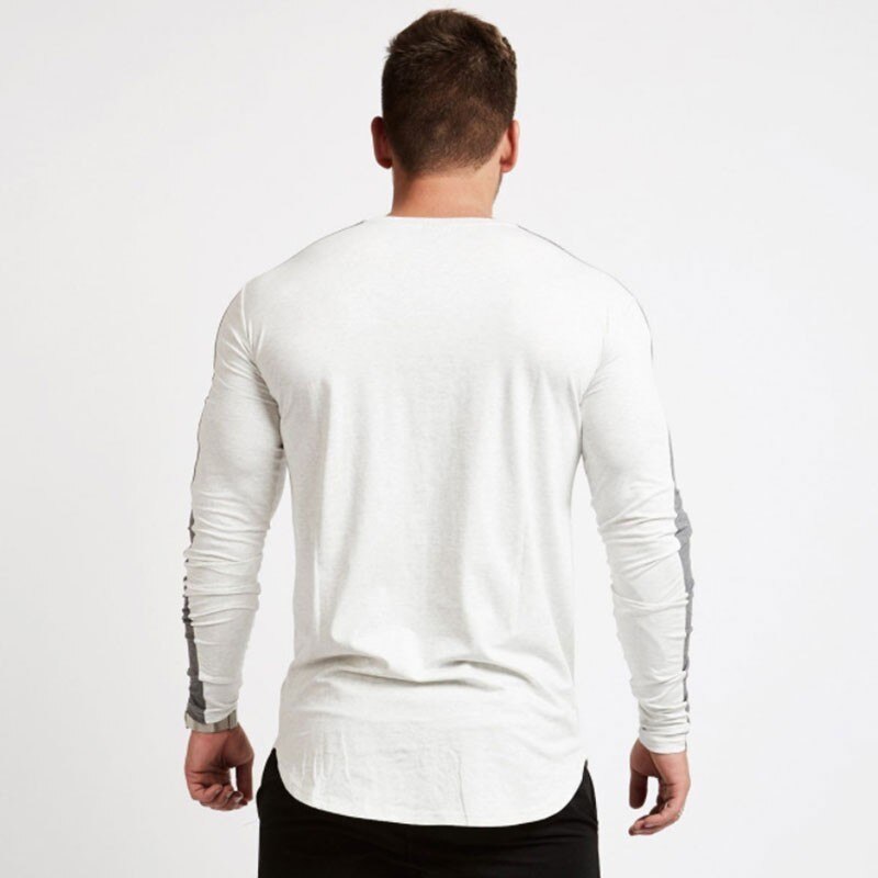 Moomphya streetwear side stripe herre t-skjorte tommelhull mansjetter t-skjorte menn hip hop t-skjorte morsomme t-skjorter slim fit t-skjorte homme