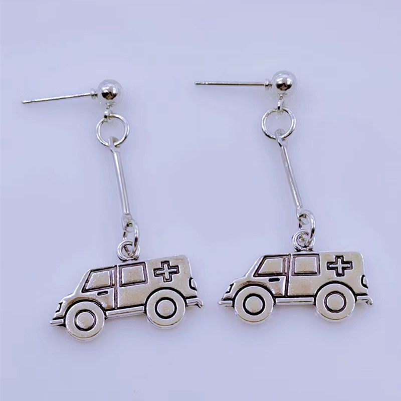 Charm enamel earrings syringe nurse cap stethoscope doctor nurse decoration earrings doctor nurse earring