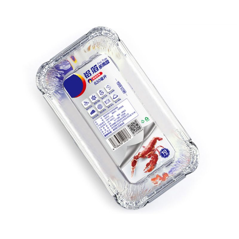 10 stuks wegwerp aluminiumfolie blikken bakvorm rechthoek brood cake bakplaat bbq  e7cb
