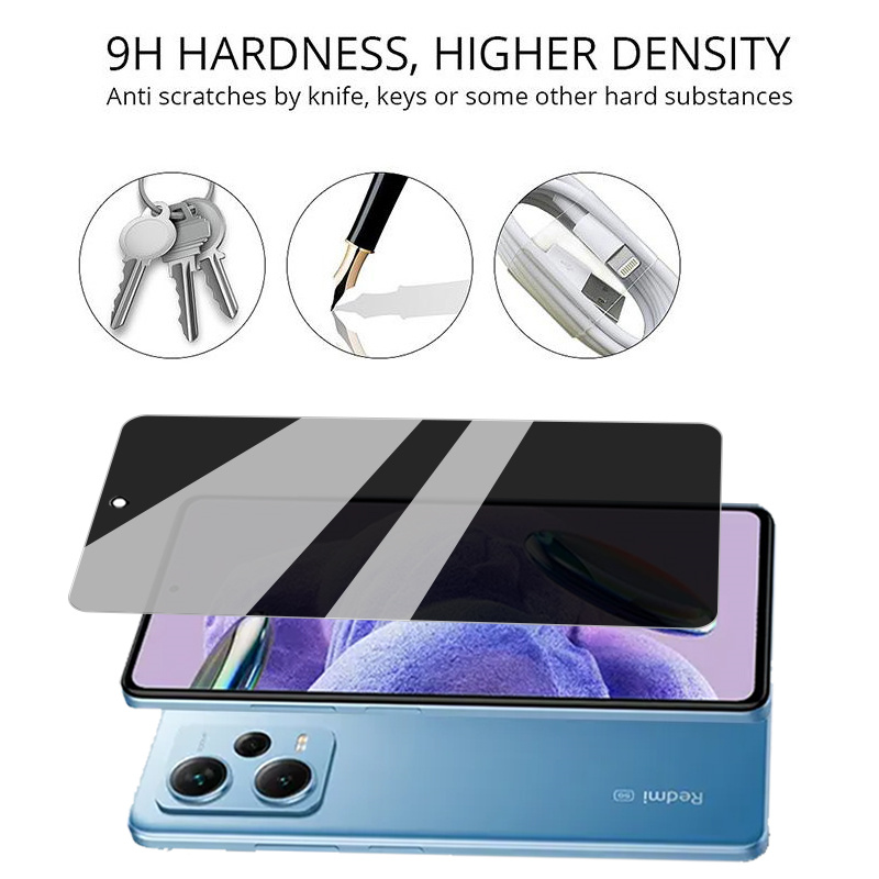 Privacy Screen Protector Pour Redmi Note 12 Pro 5G Anti-Spy Glass Pour Xiaomi Redmi Note 12 Pro 5G Privacy Glass Redmi Note 12 Pro Plus 5G Anti Peeping Film Redmi Note 12 téléphone