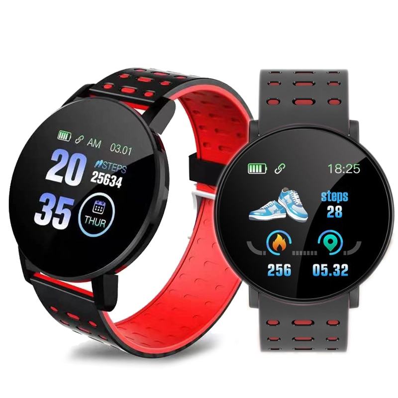119 Plus Polsband Hartslag Smart Horloge Man Smart Armband Sport Smart Band Waterdichte Smartwatch Android Met Wekker