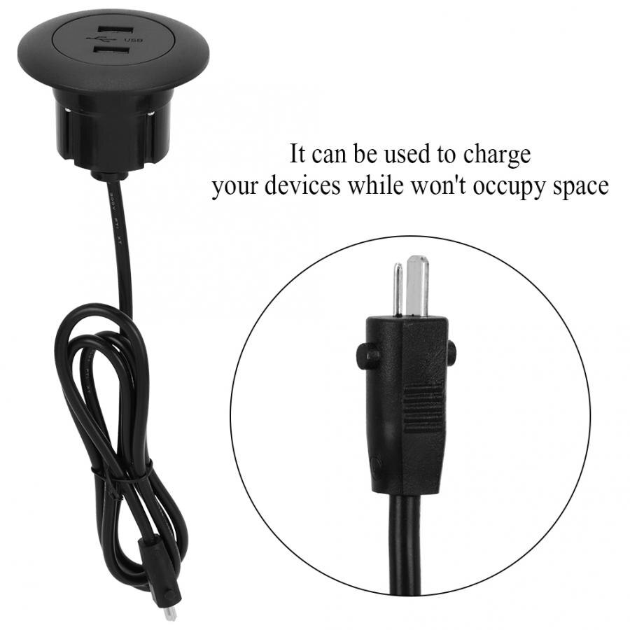Dual USB Port 5V 2A Electric Wall Charger Adapter EU Plug Sofa Socket Switch Power Dock Station Charging Outlet Panel