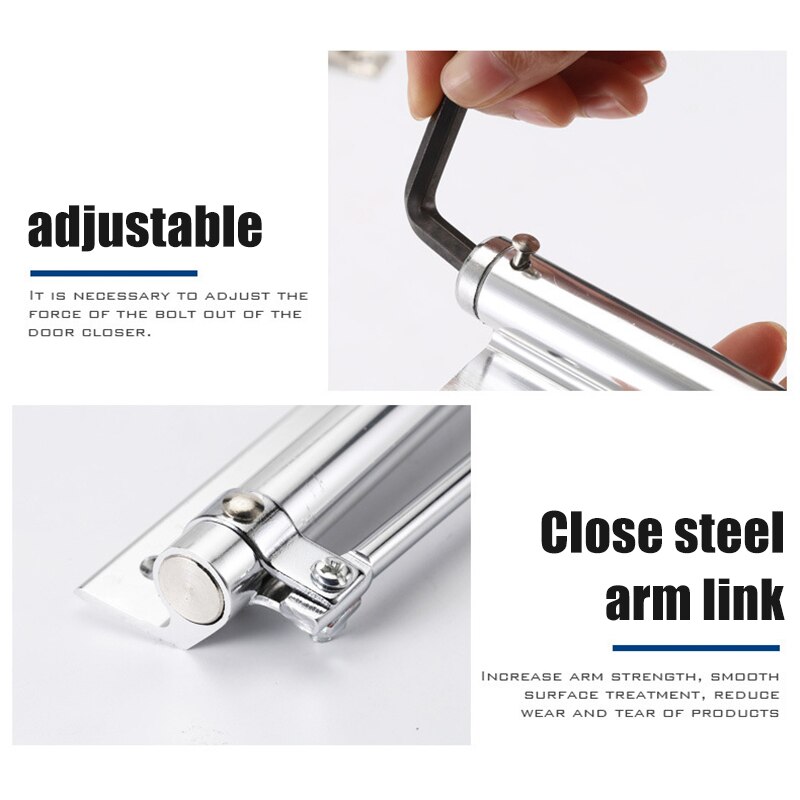 Automatic Door Self-Closing Hinge Mute Easy to Rebound No slotting Punching Free Door Closer TT-best