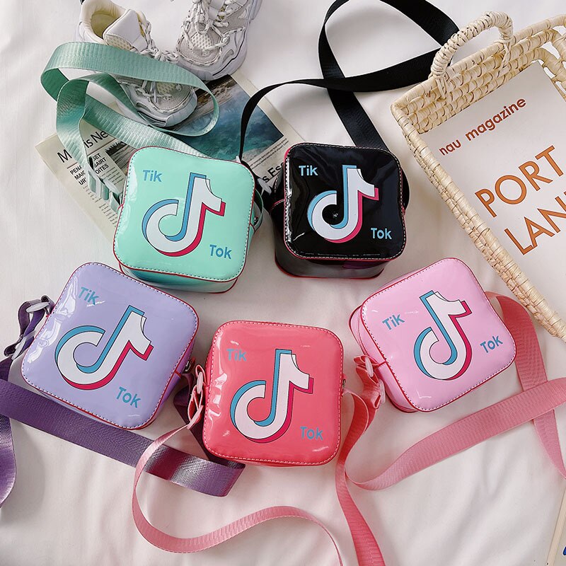 Tik Tok Crossbody Bag Kids Peuter Meisjes Kinderen Schouder Handtas Verstelbare Riem Reizen Regenboog Gedrukt Pocket Pack