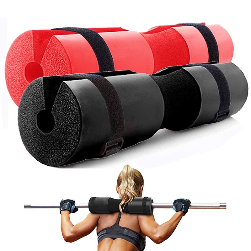 Barbell Pad Squat Pad - for Lunges Squats and Hip Thrusts - Relieve neck and shoulder discomfort - Fit Standard and Olympic Bars