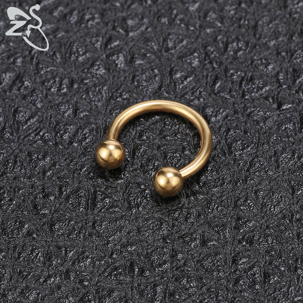 ZS 1 STÜCK 316L Edelstahl Nasenring 14G 16G Nasenpiercings Wendel Ohrpiercing Damen Herren Septum Ringe Körperpiercing Schmuck