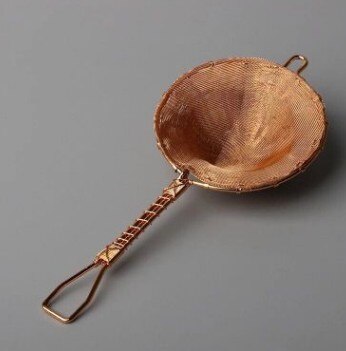 Filtro de té hecho a mano, coladores de hojas de cobre, colador de té, accesorios, juego de té: 02
