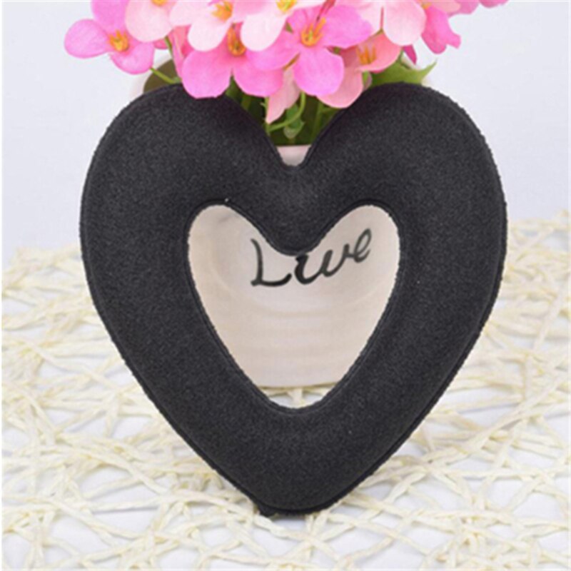 1 Juego de Herramienta de Peinado en forma de corazón para mujer y niña, bandas para pelo para mujer, esponja bráctea, albóndiga de cabeza, anillo de Donut, accesorios para el cabello: black