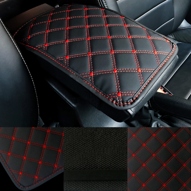 Universele Auto Lederen Armsteun Mat Waterdicht Interieur Auto Armleuningen Opbergdoos Matten Stofdichte Kussenhoes Armsteun Beschermer