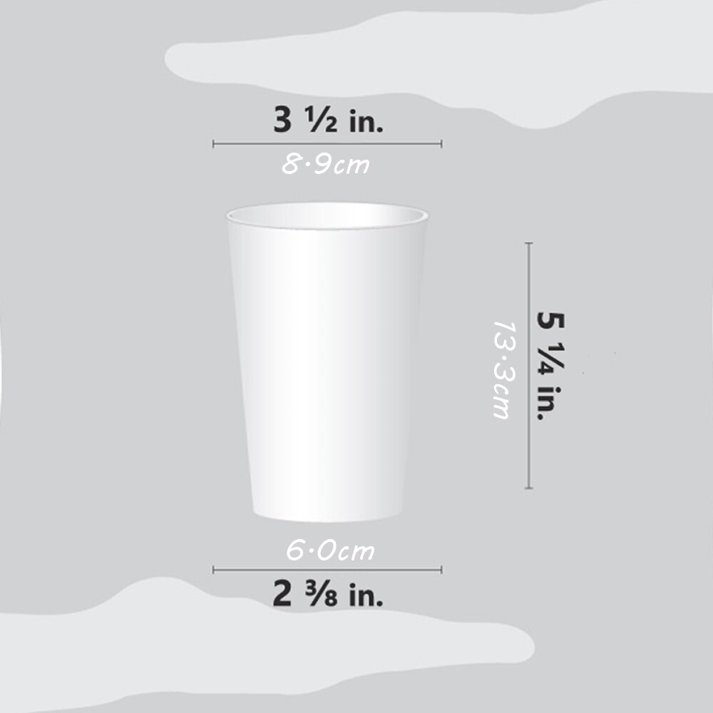 50 CT 16 Oz Tazas de té y café desechables con tapas, papel blanco ecológico, 450ml
