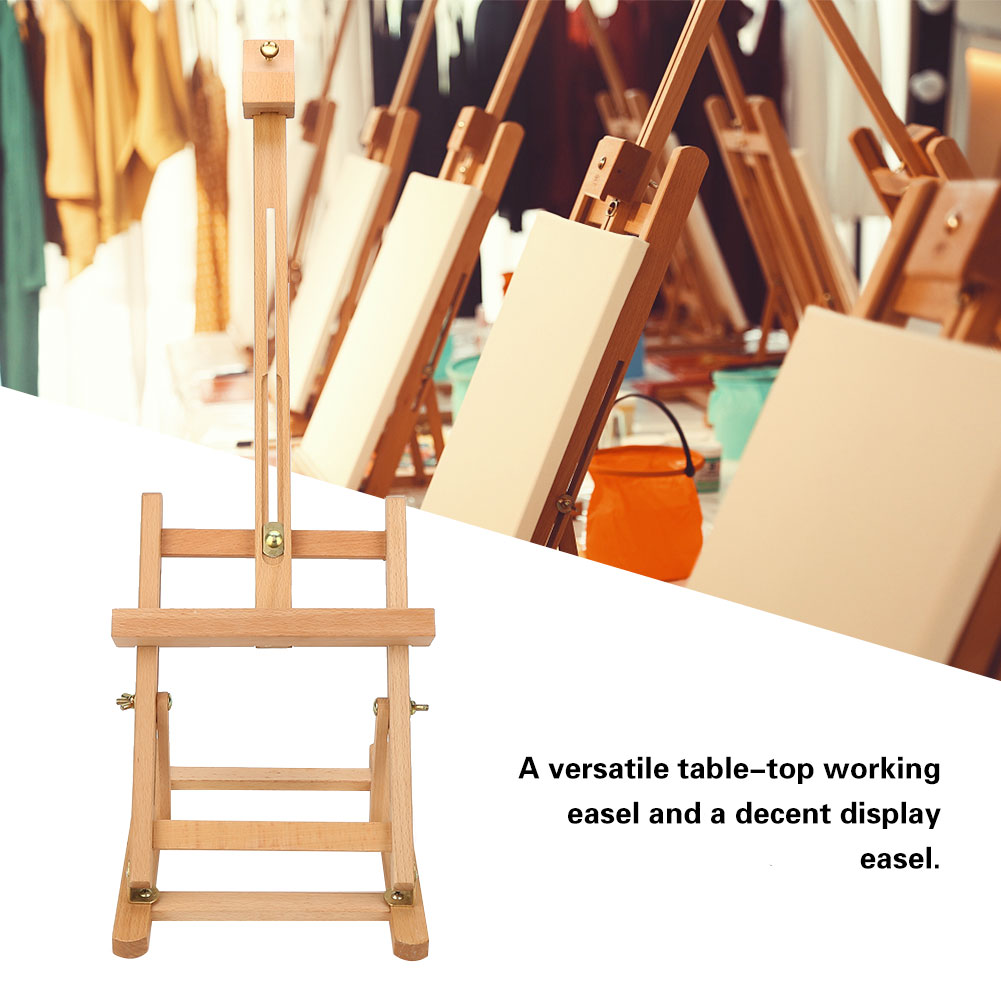 Outdoor Folding H-Frame Easel Artist Painting Tool​​ Supporting Board Multifunctional Tabletop Wood Studio