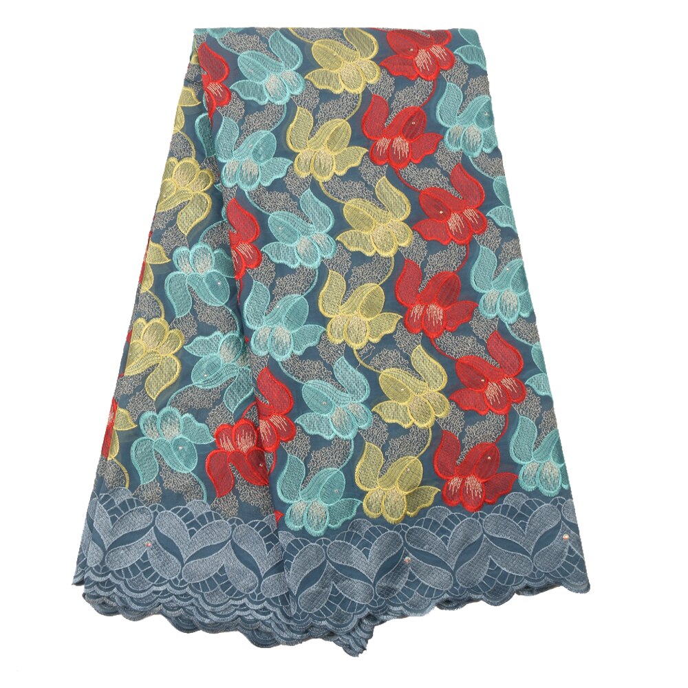 Swiss Voile Lace In Switzerland Lace African Dry Lace Fabric Nigerian Cotton Lace Material YA3413B-4