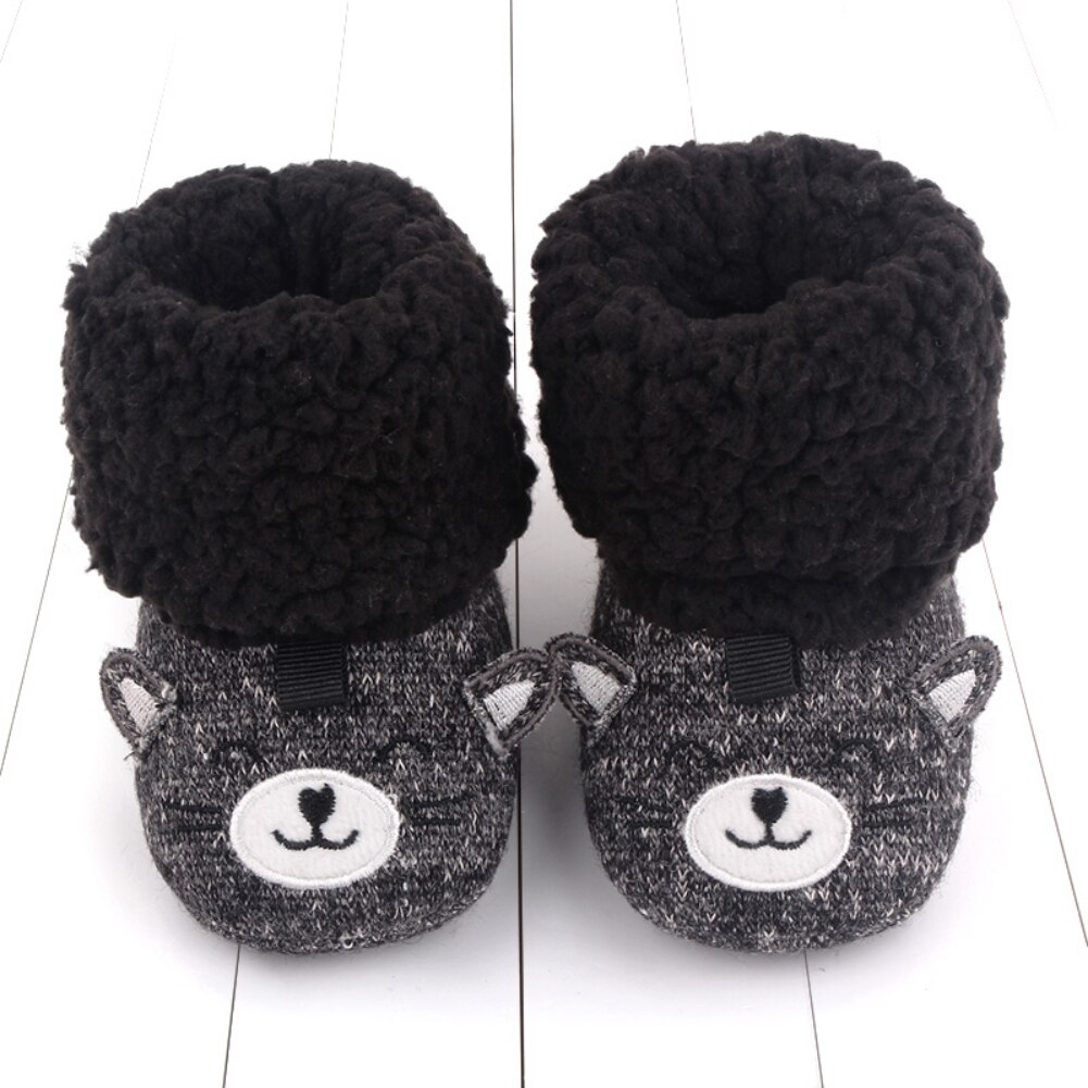Autunno inverno stivali da bambino neonato autunno inverno stivali per ragazze ragazzi Fuzzy primi camminatori suola antiscivolo scarpe calde: B / -11