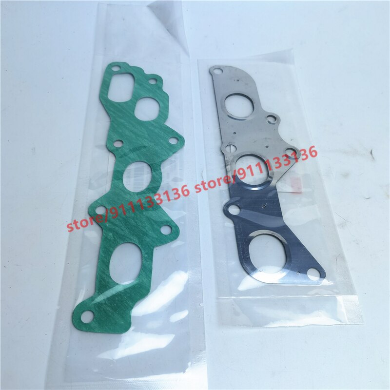 Junta de colector de admisión y escape para Chery QQ S11, 0.8L, 372, motor 372-1008021/372-1008033, 2 unids/set/juego