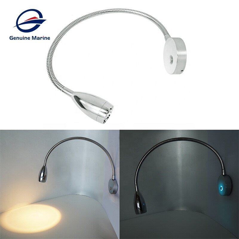 12V 3W LED Reading Light Headboard Touch Switch Touch Dimming RV Reading Light LED Wall Lamp