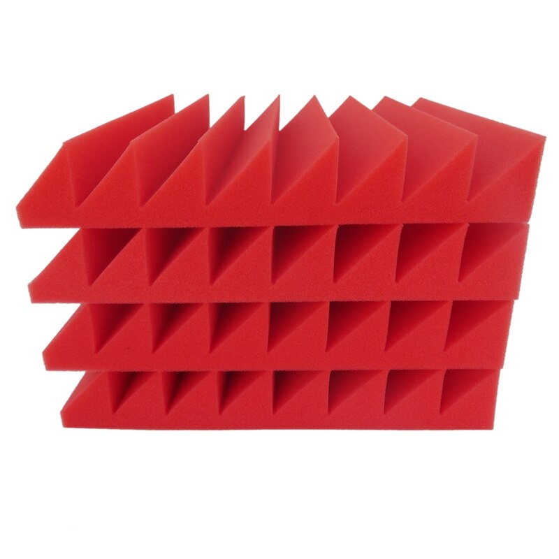 12 Pack Acoustic Studio Absorption Foam Panel-Trapezoidal Triple-cornered Soundproof Padding Soundproofing Studio Foam