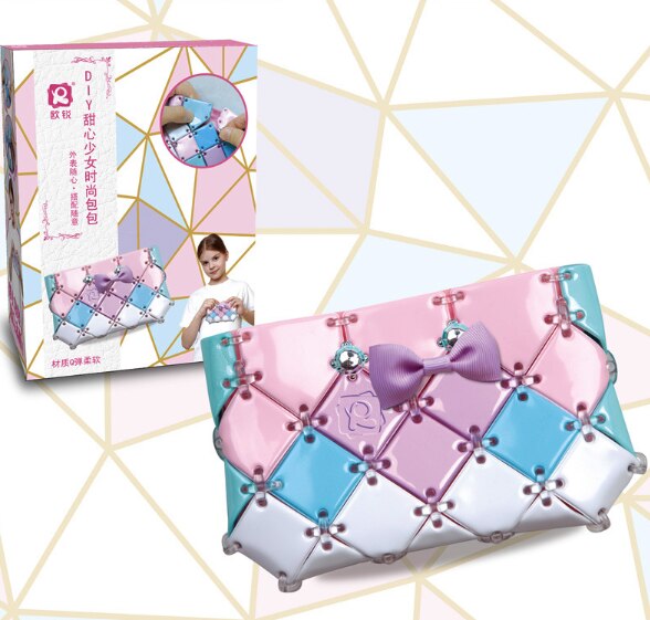 Kinderen Handgemaakte Diy Materiaal Pakket Meisje Maken Tas Assembleren Handgemaakte Tas Kleuterschool Speelgoed: 36 tablets