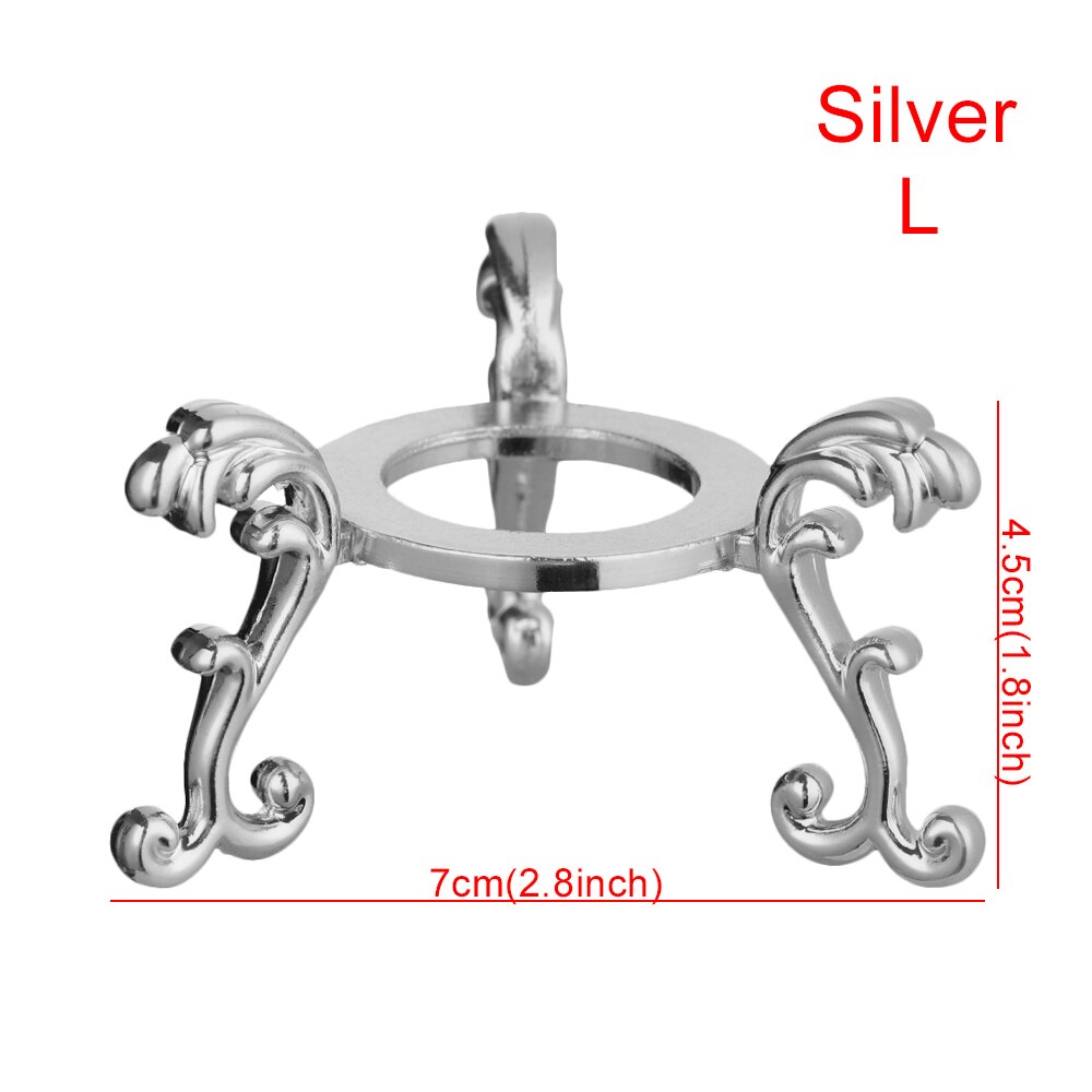 Metall Kristall Ball Basis Hexagon/Krone/Ei bilden Kugel Stein Unterstützung Anzeige Stand Figur Halfter Heimat Dekor Schreibtisch ornamente: A-4