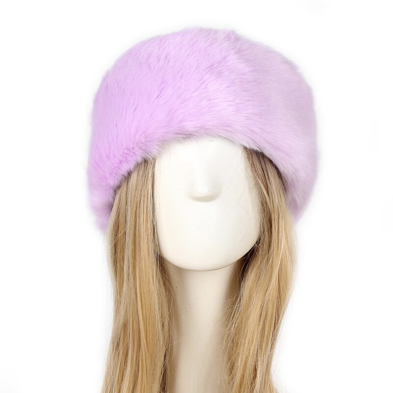 Dikke Pluizige Imitatie Bontmuts Winter Earwarmer Ski Hoed Vrouwelijke Hoeden Voor Herfst Winter Vrouwen Hoeden Lady Russische