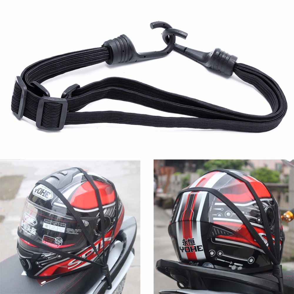 Motorfiets Flexibele Intrekbare Helm Bagage Elastisch Touw Riem Met 2 Haken Heet Verkoop