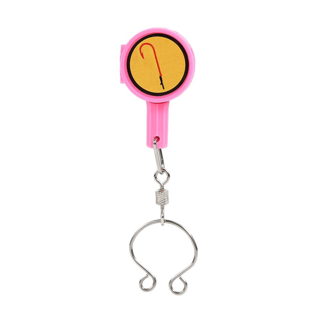 1PCS Fishing Quick Knot Tool Fast Tie Nail Knotter Line Cutter Clipper Nipper Hook Sharpener Fly Tying Tool Fishing Tackle Gear: Pink