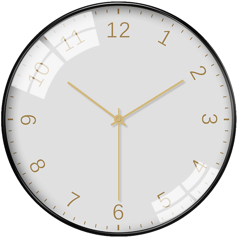 Gold Luxury Glass Wall Clock Black Large Modern Nordic Wall Clock Modern Reloj Pared Home Decoration EA60WCgg: C / 8 inches