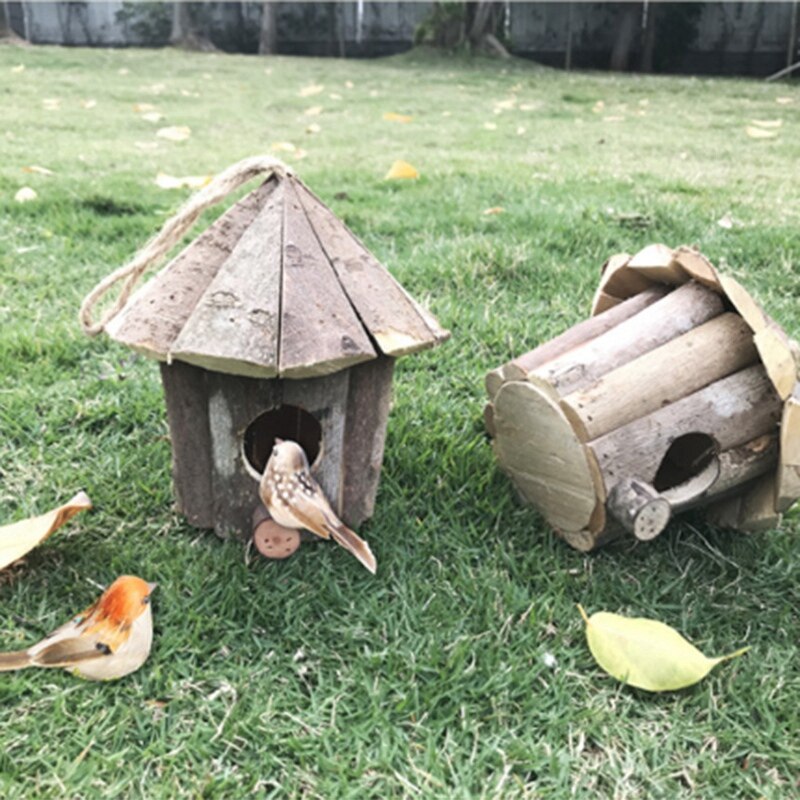 Houten Vogel Huis Nest Handgemaakte, Gezellige Rustplaats Voor Vogels, Biedt Beschutting Tegen Koud Weer, milieuvriendelijke Vogelnest Kooi Out