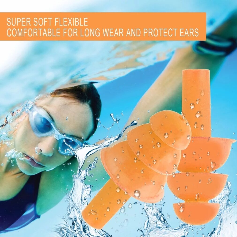 4 @ # Zachte Oordopjes Zwemmen Siliconen Waterdicht Stofdicht Oordopjes Duiken Watersport Zwemmen Anti-noise Accessoires